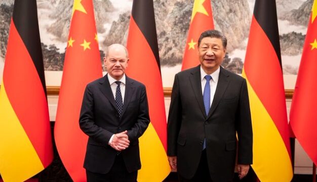 Presidente cinese Xi Jinping incontro con Olaf Scholz