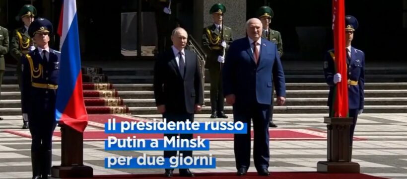 Vladimir Putin è a Minsk, in Bielorussia, per un vertice con il suo omologo Lukashenko