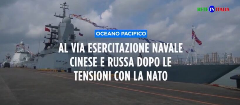 Esercitazioni militari nell'oceano Pacifico navi russe e cinesi